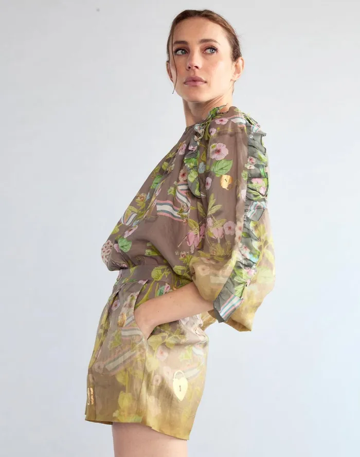 Women Cynthia Rowley Tops Dawn Blouse Cmlmlt Women Cynthia Rowley Tops Dawn Blouse Cmlmlt