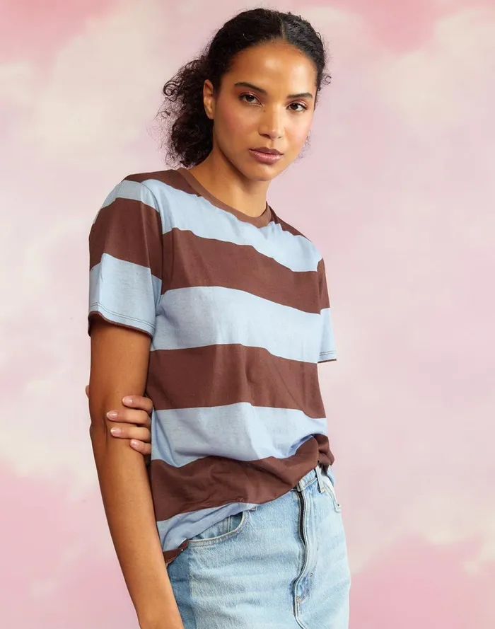 Women Cynthia Rowley Tops Everyday Striped Tee Blubrw Women Cynthia Rowley Tops Everyday Striped Tee Blubrw