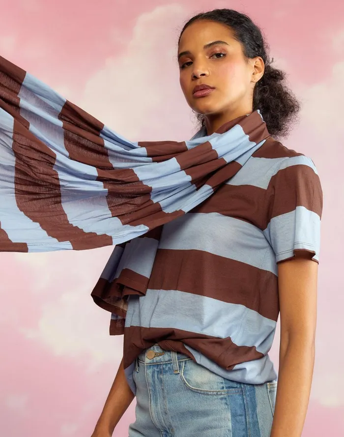 Women Cynthia Rowley Tops Everyday Striped Tee Blubrw Women Cynthia Rowley Tops Everyday Striped Tee Blubrw