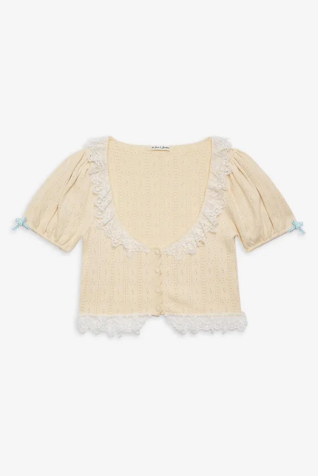 Women Daniela Knit Top Beige For Love and Lemons Tops Women Daniela Knit Top Beige For Love and Lemons Tops