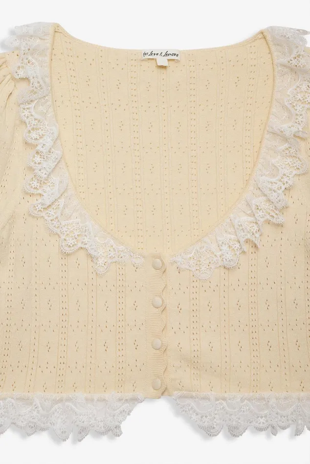 Women Daniela Knit Top Beige For Love and Lemons Tops Women Daniela Knit Top Beige For Love and Lemons Tops