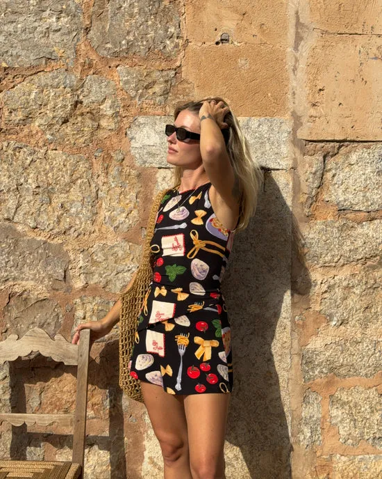 Women Darcy Skort Buon Appetito Black Bottoms Lisa Says Gah
