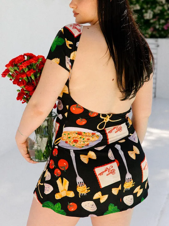 Women Darcy Skort Buon Appetito Black Bottoms Lisa Says Gah