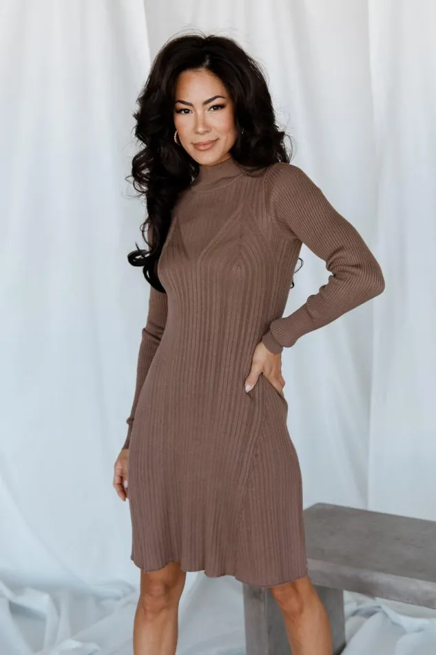 Women Dastrup Ribbed Dress Brown Baltic Born Short Dresses