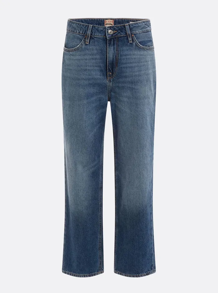 Women Denim GUESS Eco Highrise Hollywood Relaxed Denim Jeans In The Challenge