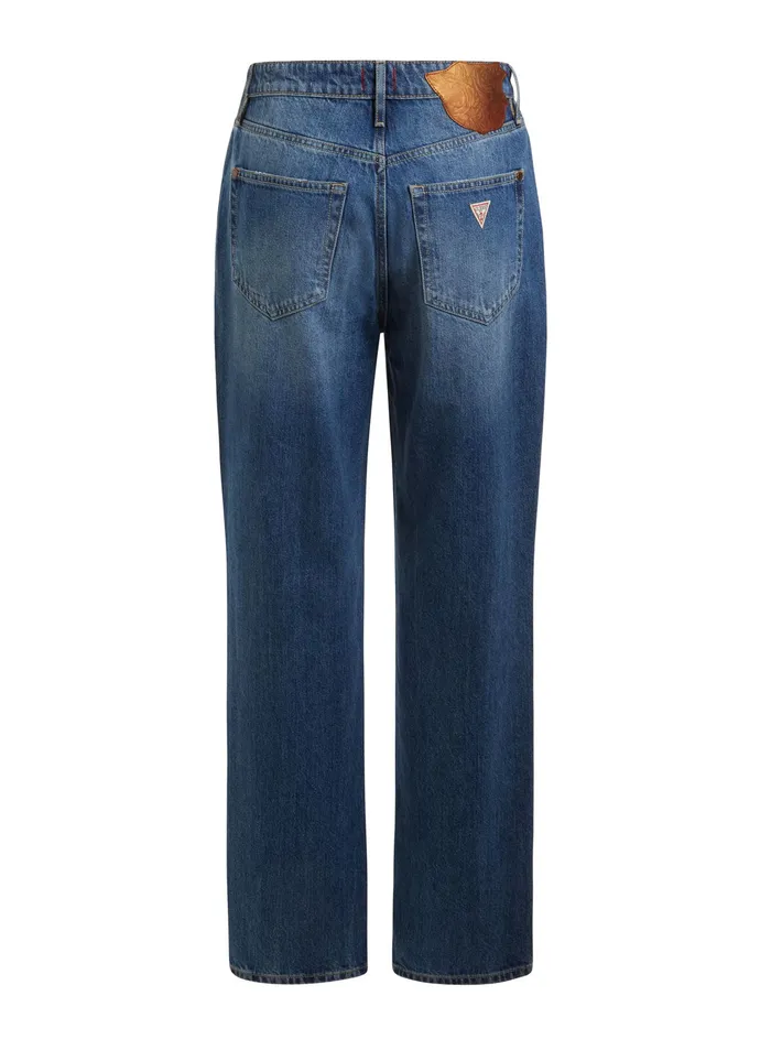 Women Denim GUESS Eco Highrise Hollywood Relaxed Denim Jeans In The Challenge