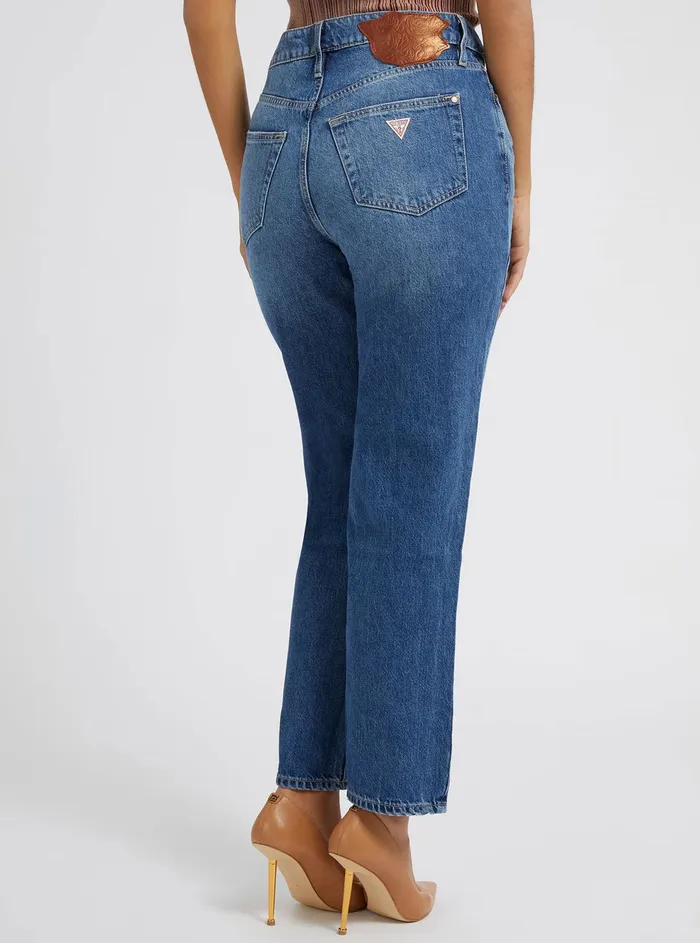 Women Denim GUESS Eco Highrise Hollywood Relaxed Denim Jeans In The Challenge