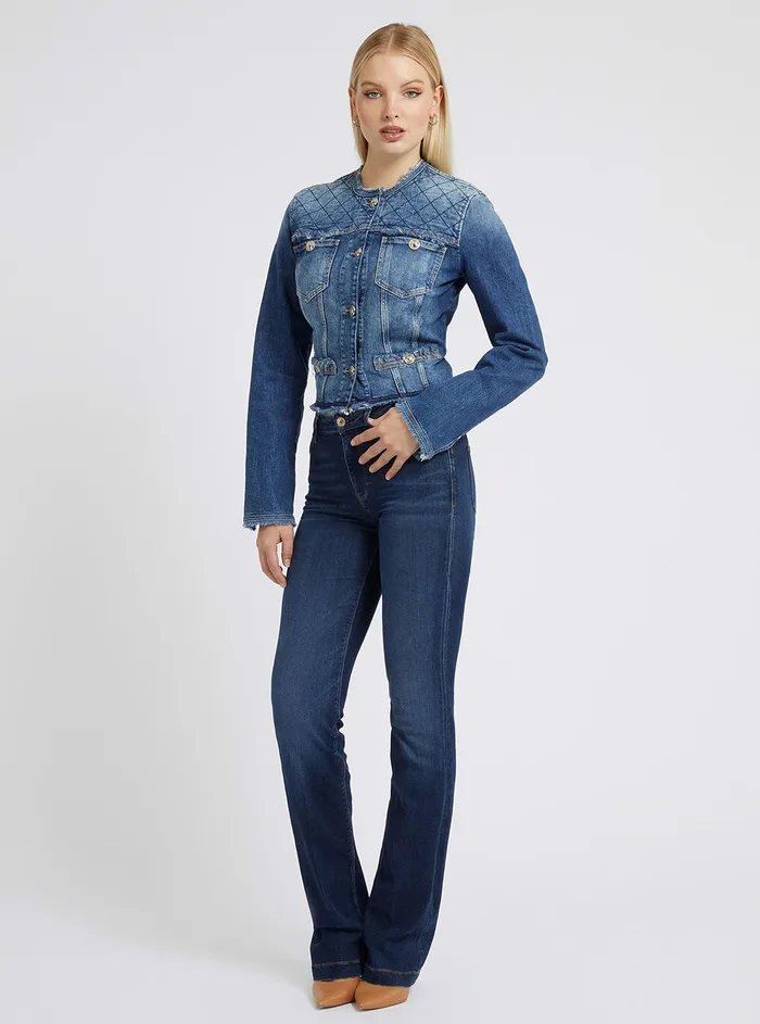 Women Denim GUESS Eco Midrise Slim Sexy Boot Denim Jeans In Carrie Dark Wash Women Denim GUESS Eco Midrise Slim Sexy Boot Denim Jeans In Carrie Dark Wash