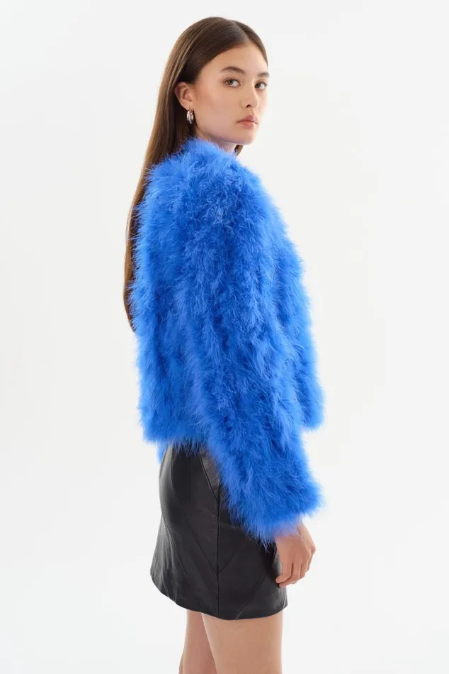 Women DEORA Feather Jacket Cobalt LAMARQUE Feather Jackets