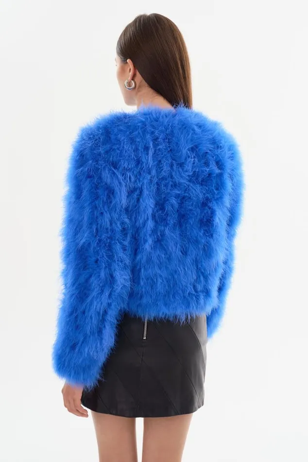 Women DEORA Feather Jacket Cobalt LAMARQUE Feather Jackets