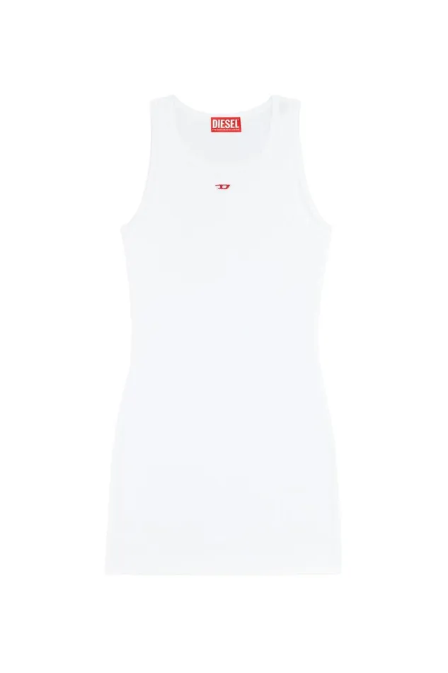 Women Diesel Dresses DTANKD White Women Diesel Dresses DTANKD White
