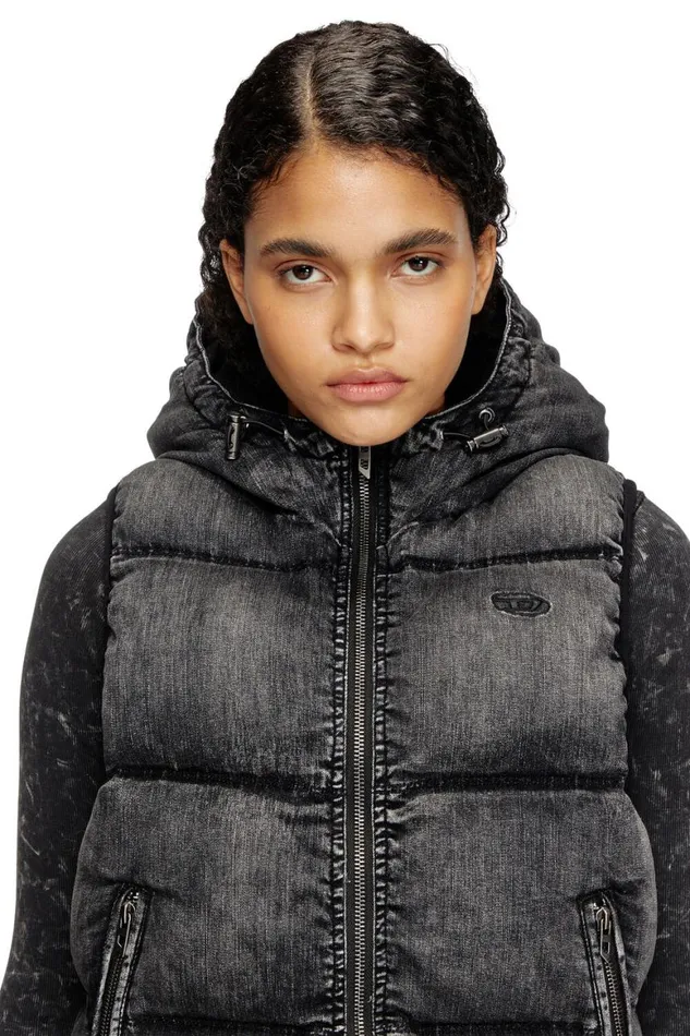 Women Diesel Jackets WHOPPER Black Women Diesel Jackets WHOPPER Black