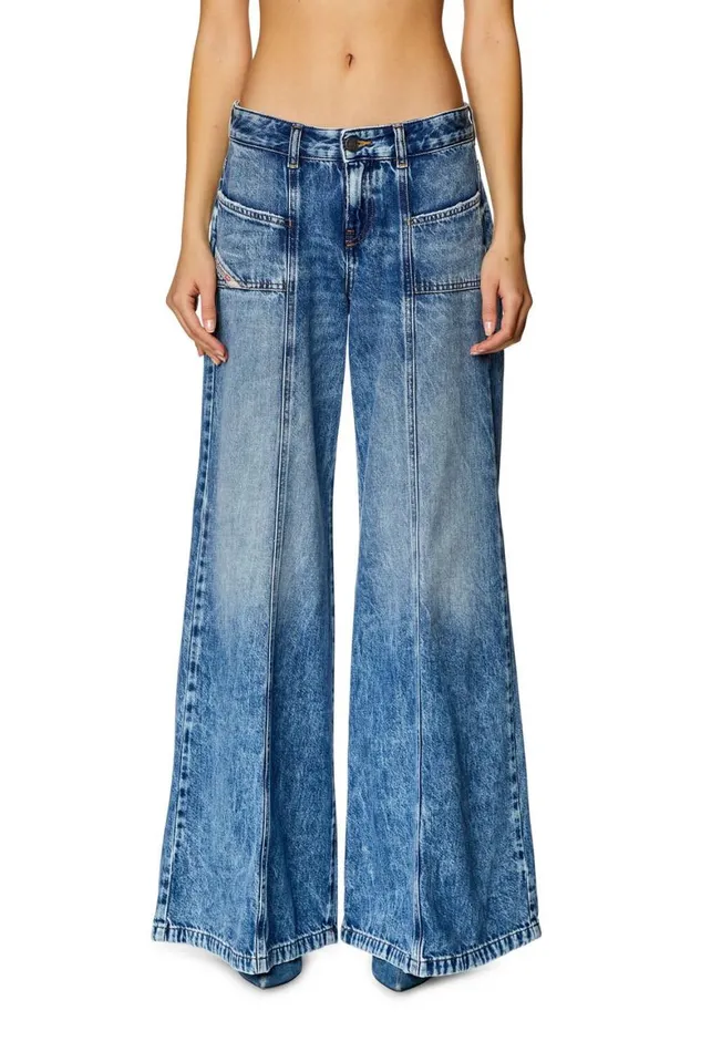 Women Diesel Jeans Flare Jeans DAkii 09H95 Medium Blue Women Diesel Jeans Flare Jeans DAkii 09H95 Medium Blue