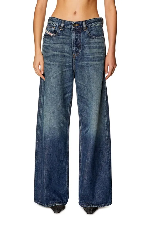 Women Diesel Jeans Relaxed Jeans 1996 DSire 09H59 Dark Blue