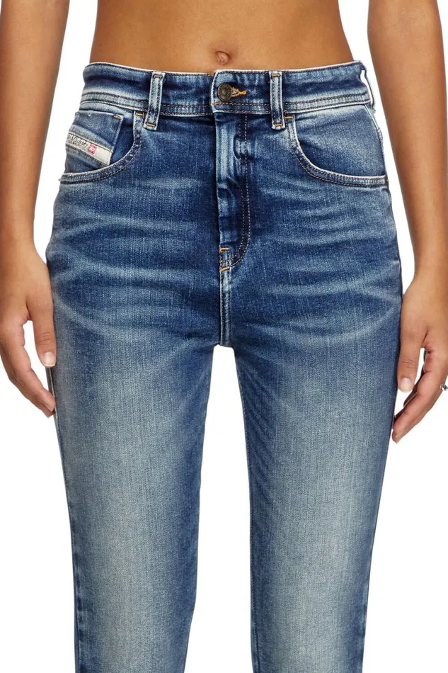 Women Diesel Jeans Skinny Jeans 1984 SlandyHigh 007Y9 Medium Blue