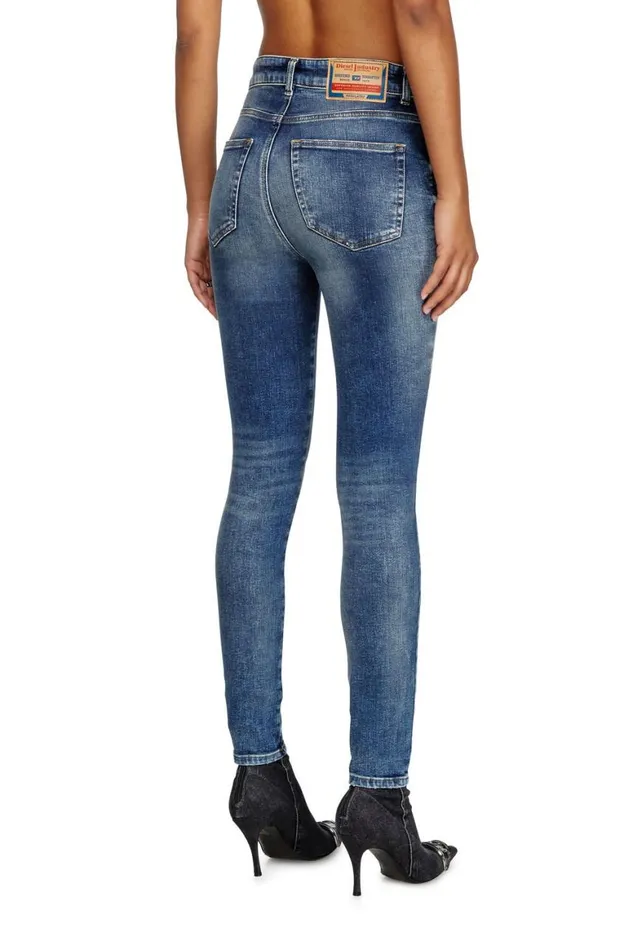 Women Diesel Jeans Skinny Jeans 1984 SlandyHigh 007Y9 Medium Blue