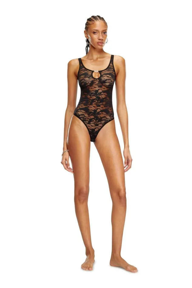Women Diesel Underwear and Socks UFBYDOVALLACEBODYSUIT Black