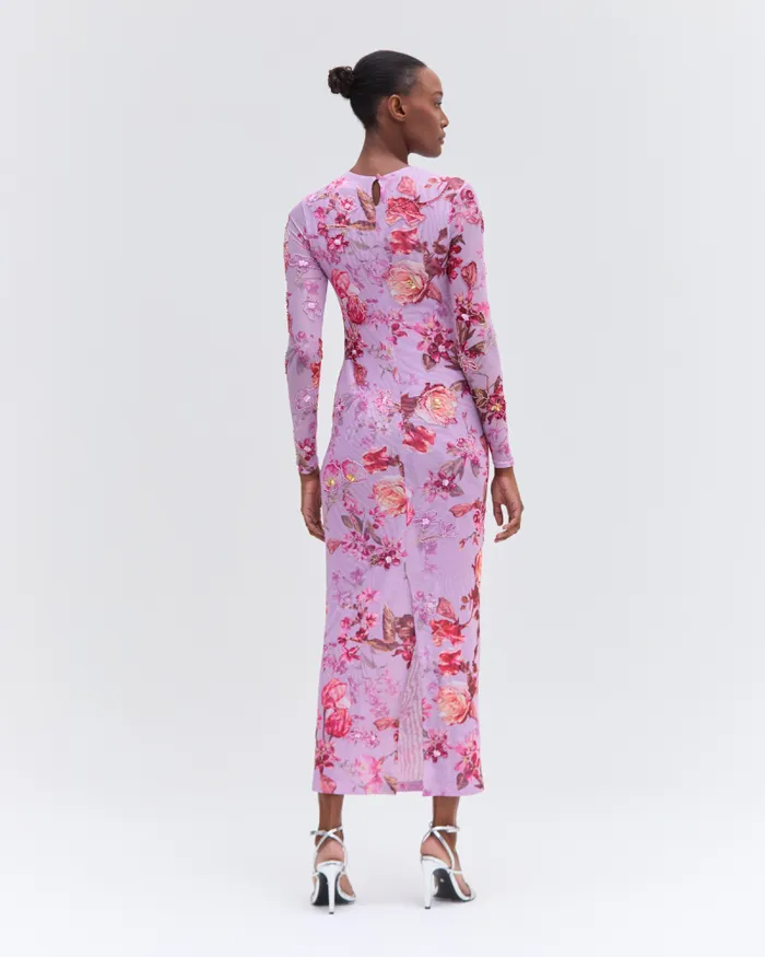 Women Dresses and Jumpsuits PatBO FLORAL HAZE EMBROIDERED TULLE DRESS Violet