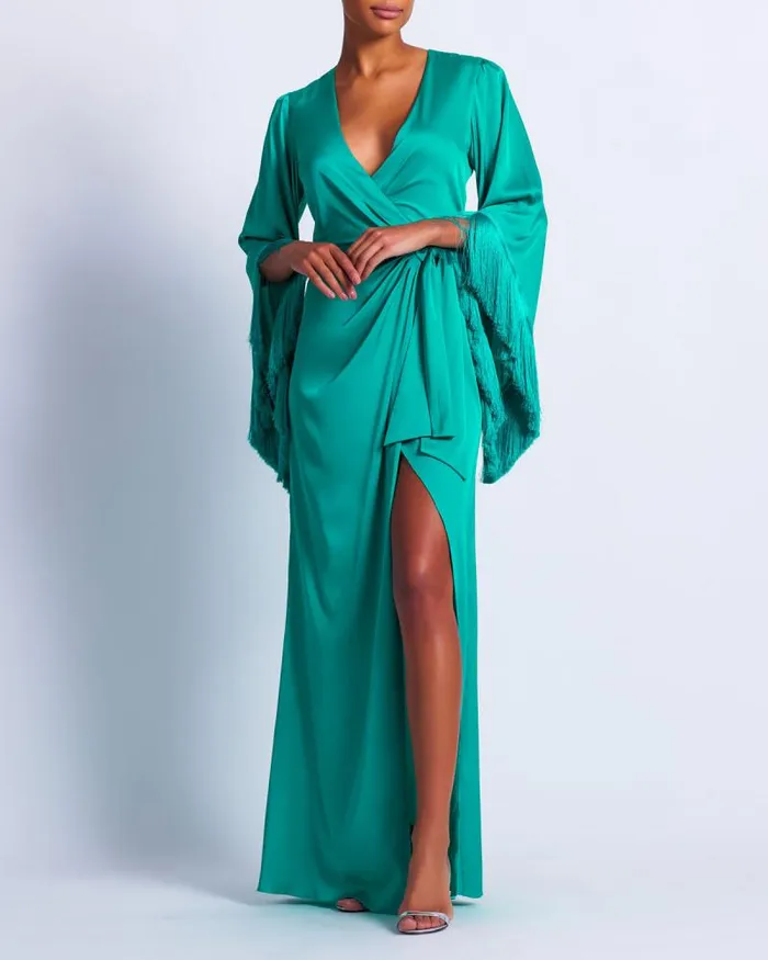 Women Dresses and Jumpsuits PatBO Fringe Trim Wrap Dress FINAL SALE Curaao