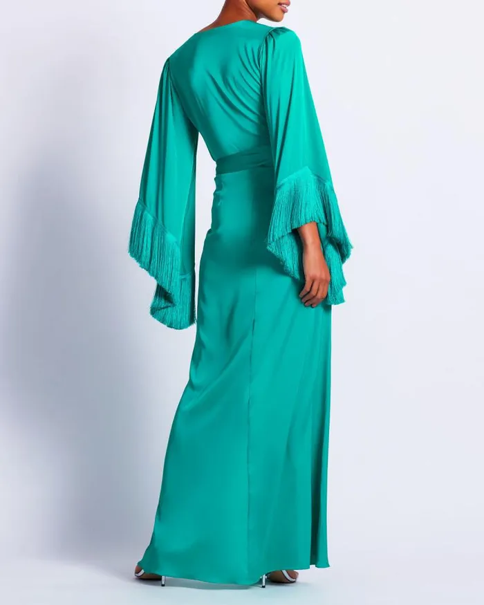 Women Dresses and Jumpsuits PatBO Fringe Trim Wrap Dress FINAL SALE Curaao