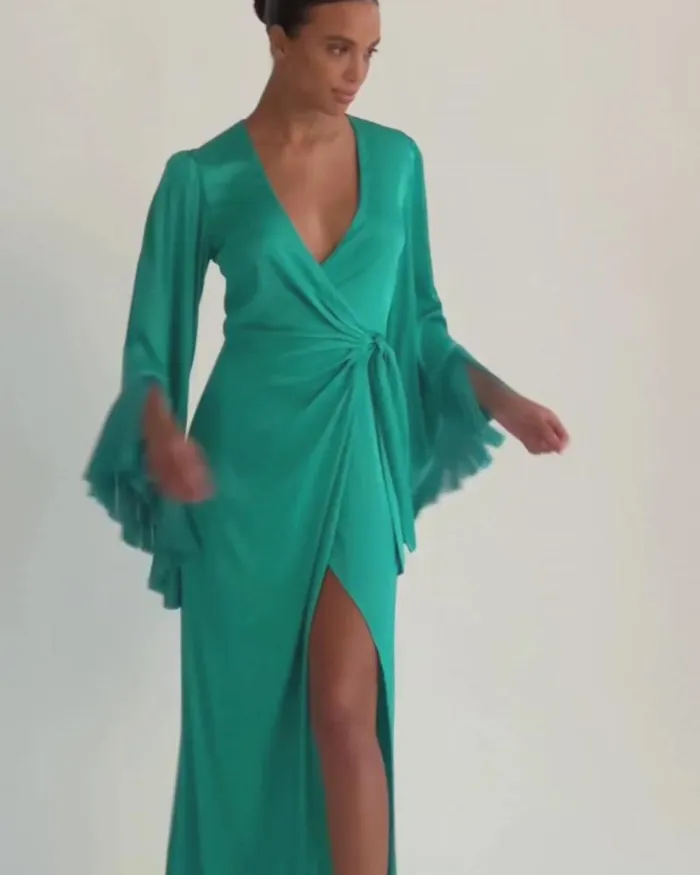 Women Dresses and Jumpsuits PatBO Fringe Trim Wrap Dress FINAL SALE Curaao