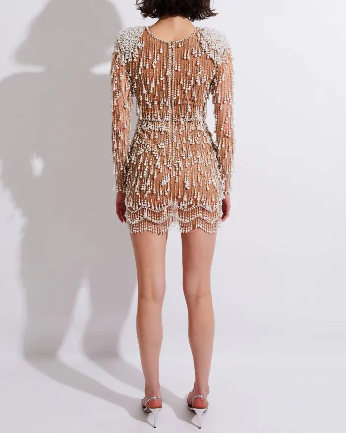 Women Dresses and Jumpsuits PatBO Fully Beaded CutOut Cocktail Dress FINAL SALE White