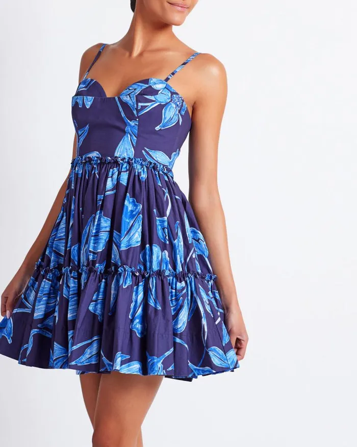 Women Dresses and Jumpsuits PatBO Nightflower Cotton Mini Dress FINAL SALE Indigo