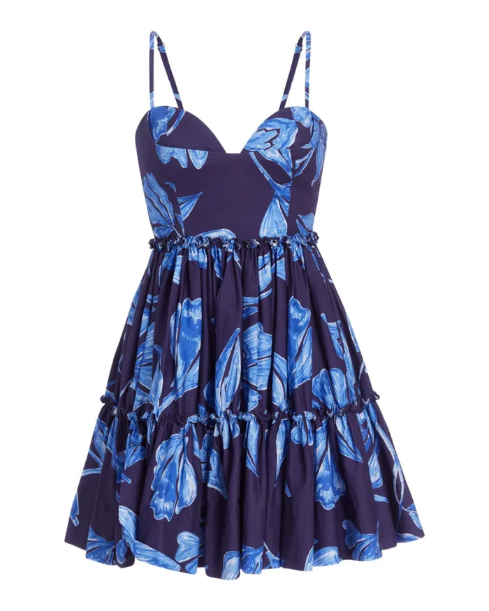 Women Dresses and Jumpsuits PatBO Nightflower Cotton Mini Dress FINAL SALE Indigo