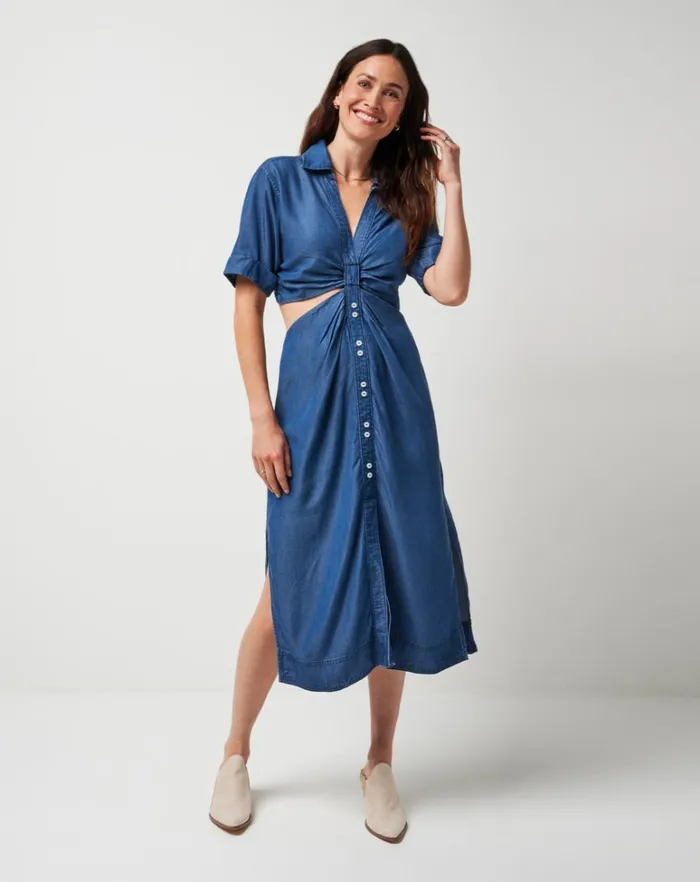 Women Dresses TravisMathew OLD HAVANA DRESS Copen Blue Women Dresses TravisMathew OLD HAVANA DRESS Copen Blue