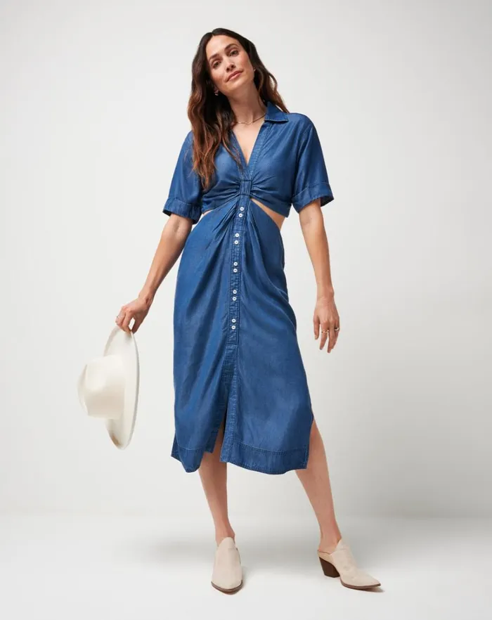Women Dresses TravisMathew OLD HAVANA DRESS Copen Blue Women Dresses TravisMathew OLD HAVANA DRESS Copen Blue