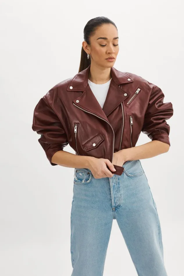Women DYLAN 80039s Leather Biker Jacket Porto LAMARQUE Leather Jackets Women DYLAN 80039s Leather Biker Jacket Porto LAMARQUE Leather Jackets