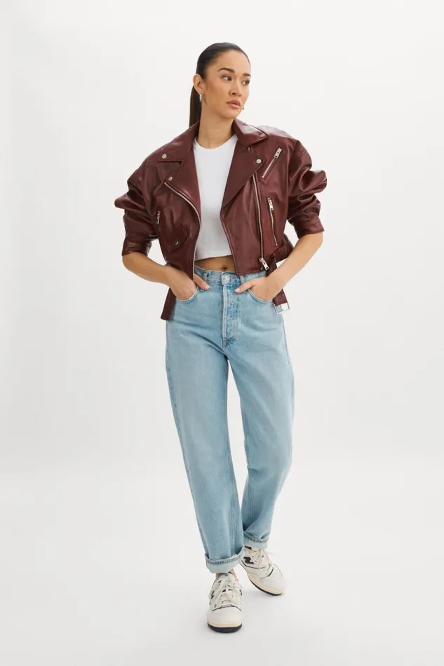 Women DYLAN 80039s Leather Biker Jacket Porto LAMARQUE Leather Jackets Women DYLAN 80039s Leather Biker Jacket Porto LAMARQUE Leather Jackets