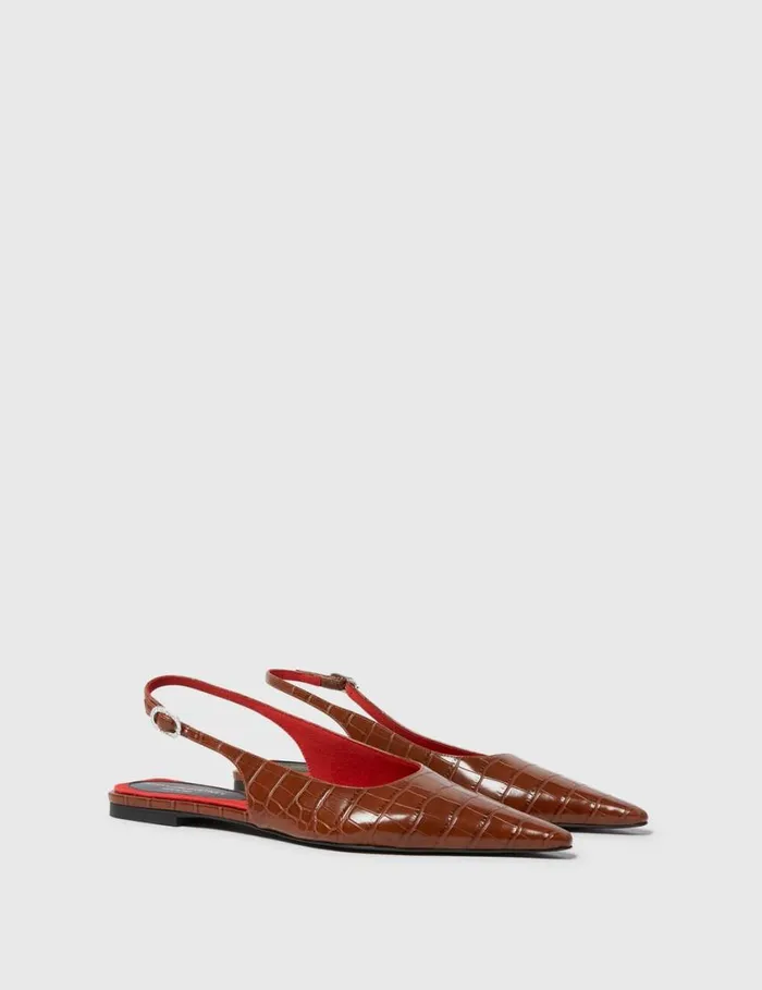 Women Elsa Slingback Flats Brown Stella McCartney Flats Women Elsa Slingback Flats Brown Stella McCartney Flats