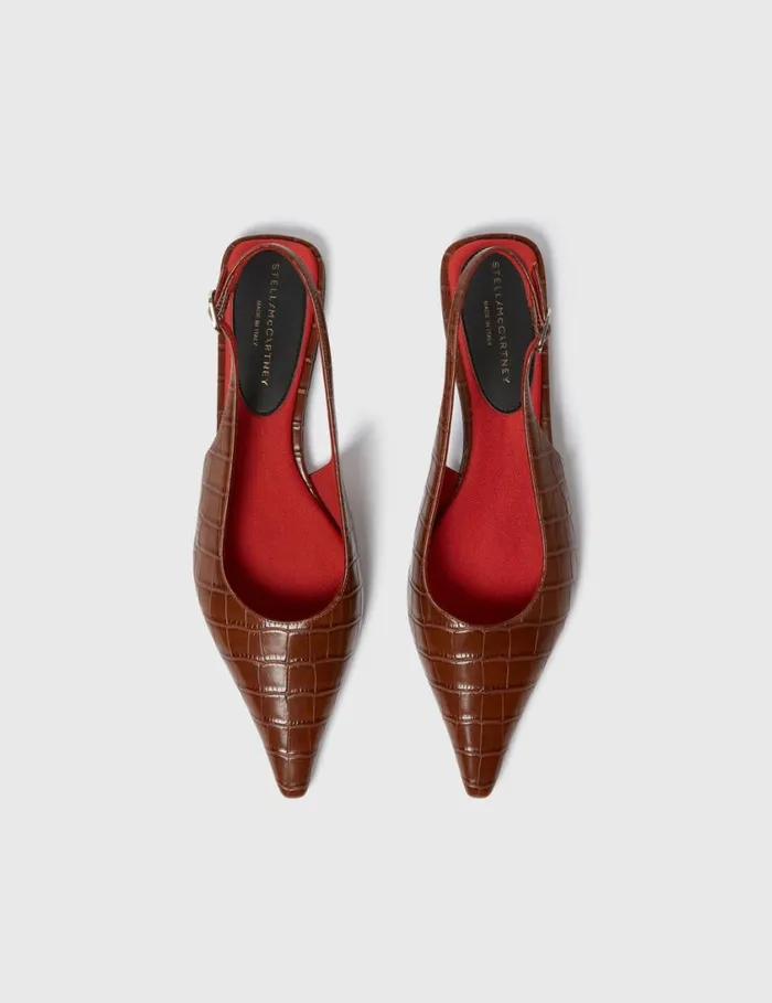 Women Elsa Slingback Flats Brown Stella McCartney Flats Women Elsa Slingback Flats Brown Stella McCartney Flats
