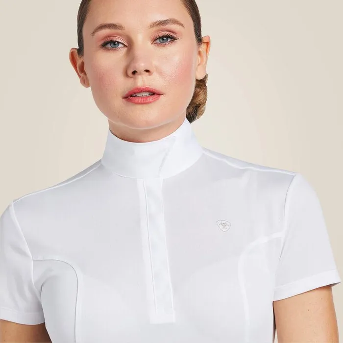 Women English Riding Ariat Aptos Show Shirt White Women English Riding Ariat Aptos Show Shirt White