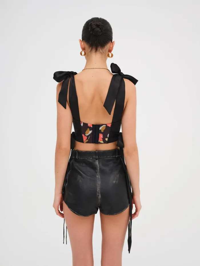 Women Eugene Corset Top Black For Love and Lemons Tops