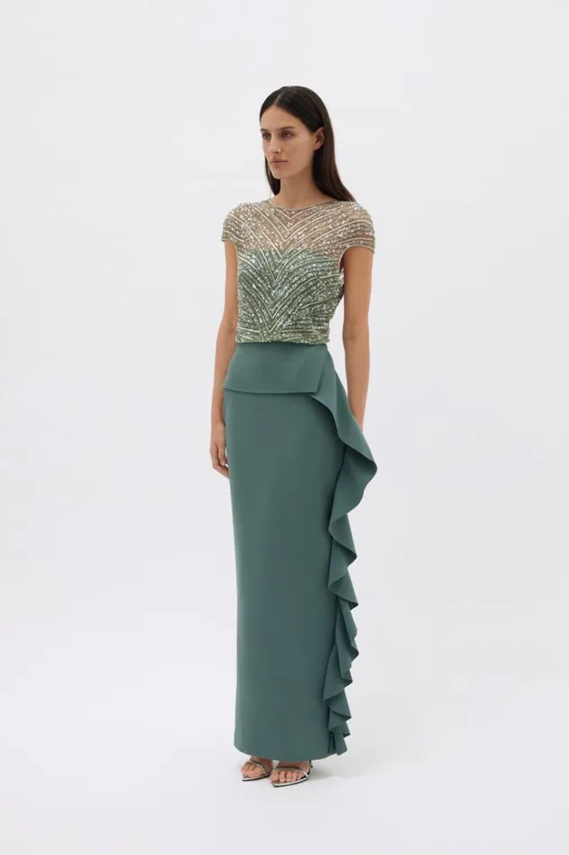 Women Evening Dresses Rachel Gilbert Gingette Gown In Fern Women Evening Dresses Rachel Gilbert Gingette Gown In Fern