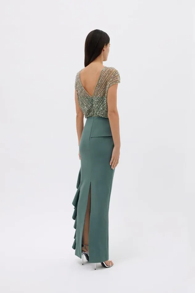 Women Evening Dresses Rachel Gilbert Gingette Gown In Fern Women Evening Dresses Rachel Gilbert Gingette Gown In Fern