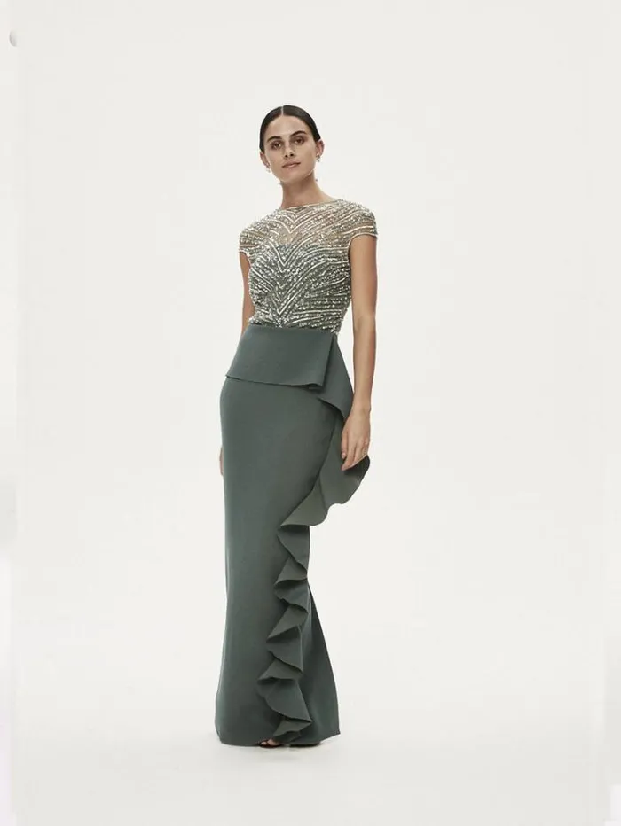 Women Evening Dresses Rachel Gilbert Gingette Gown In Fern Women Evening Dresses Rachel Gilbert Gingette Gown In Fern