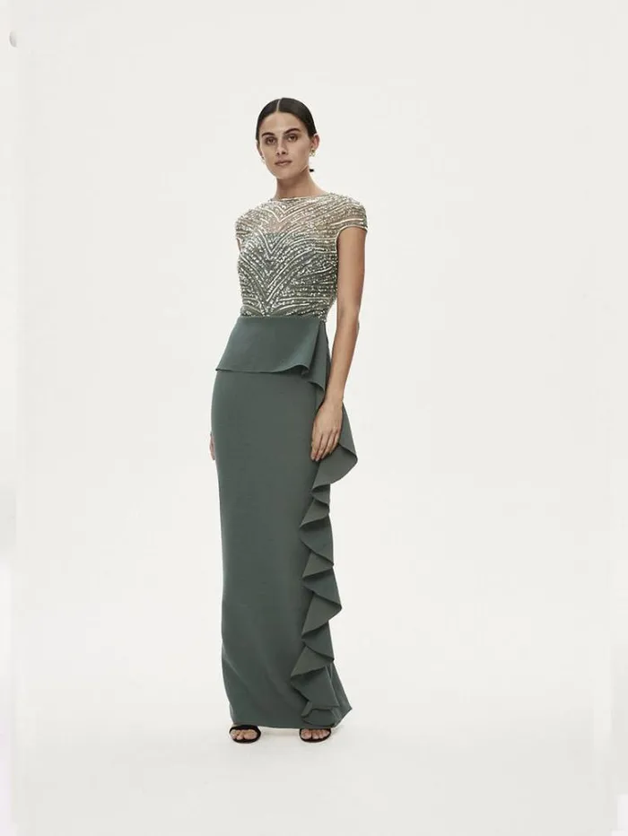 Women Evening Dresses Rachel Gilbert Gingette Gown In Fern Women Evening Dresses Rachel Gilbert Gingette Gown In Fern
