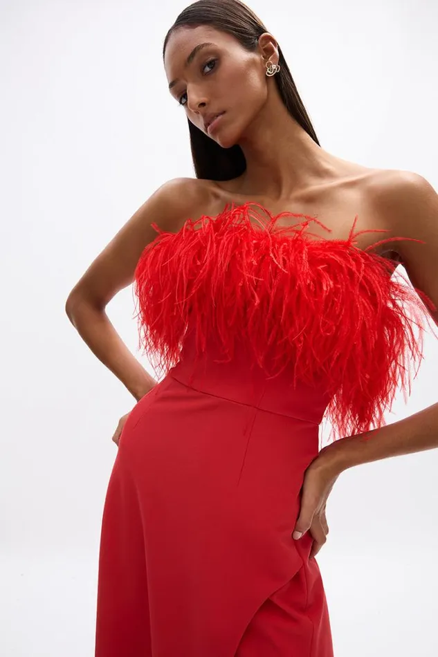 Women Evening Dresses Rachel Gilbert Link Gown Bright Red Women Evening Dresses Rachel Gilbert Link Gown Bright Red