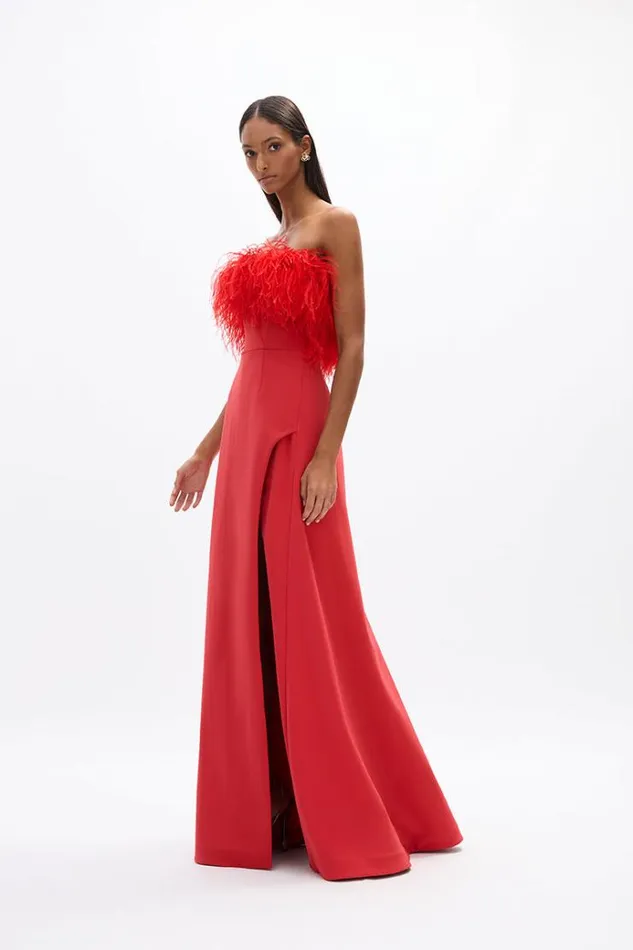 Women Evening Dresses Rachel Gilbert Link Gown Bright Red Women Evening Dresses Rachel Gilbert Link Gown Bright Red