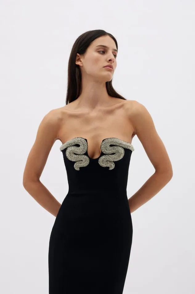 Women Evening Dresses Rachel Gilbert Lukas Gown In Black