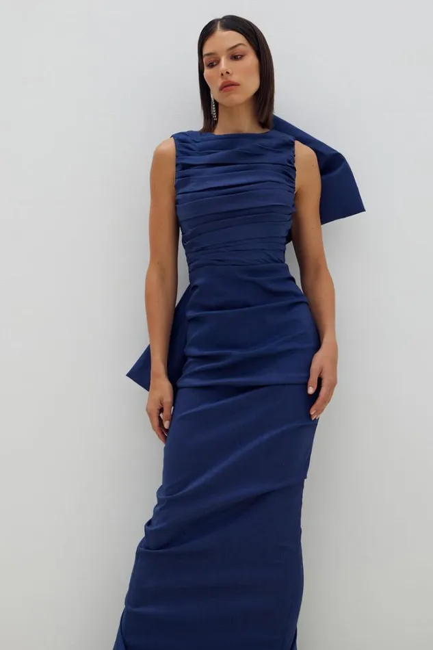 Women Evening Dresses Rachel Gilbert Zora Gown In Navy