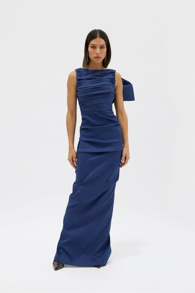 Women Evening Dresses Rachel Gilbert Zora Gown In Navy