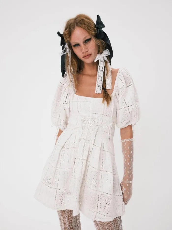 Women Everett Mini Dress White For Love and Lemons Dresses