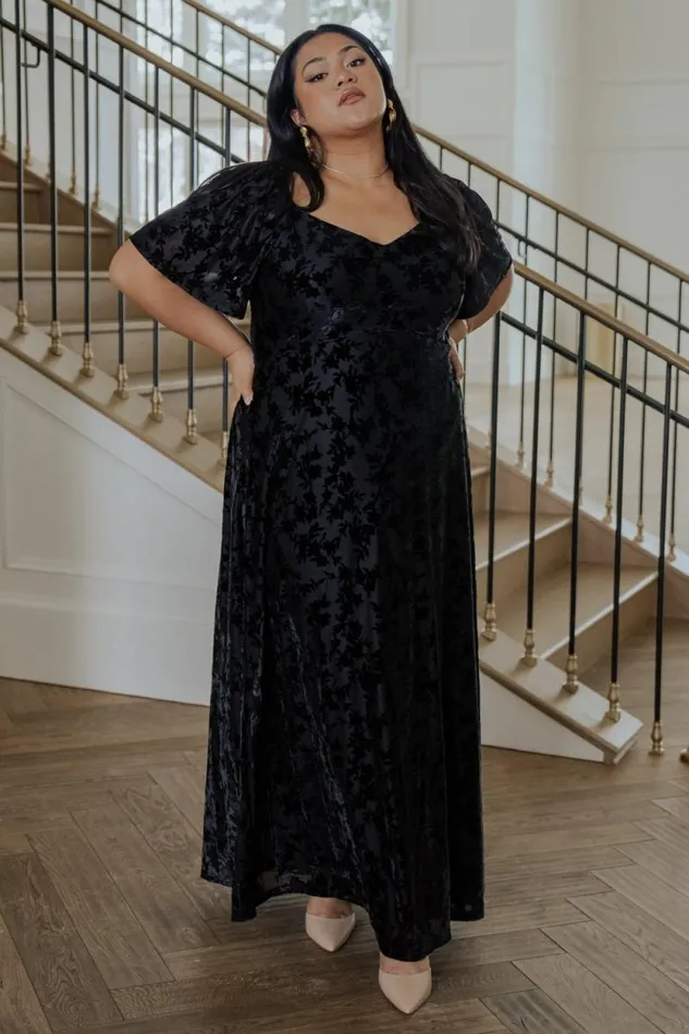 Women Everley Velvet Maxi Dress Black Baltic Born Maxi Dresses Women Everley Velvet Maxi Dress Black Baltic Born Maxi Dresses