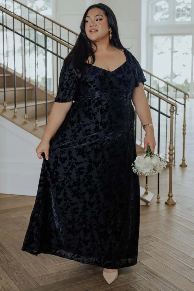 Women Everley Velvet Maxi Dress Black Baltic Born Maxi Dresses Women Everley Velvet Maxi Dress Black Baltic Born Maxi Dresses
