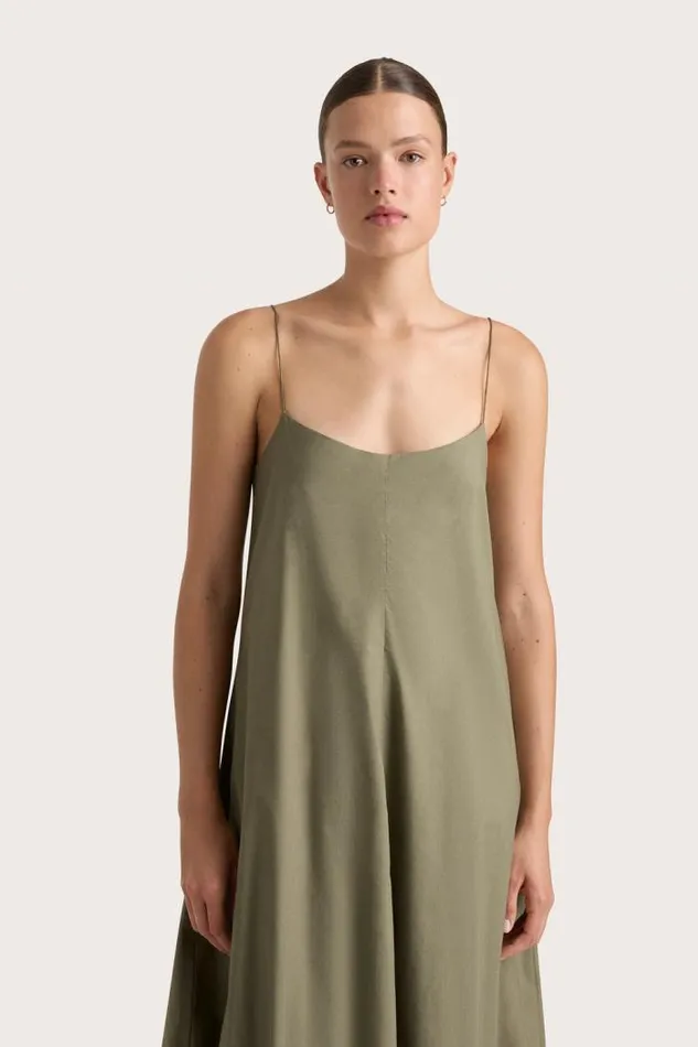 Women Faithfull The Brand Dresses Anais Maxi Dress Khaki