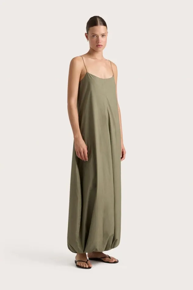 Women Faithfull The Brand Dresses Anais Maxi Dress Khaki